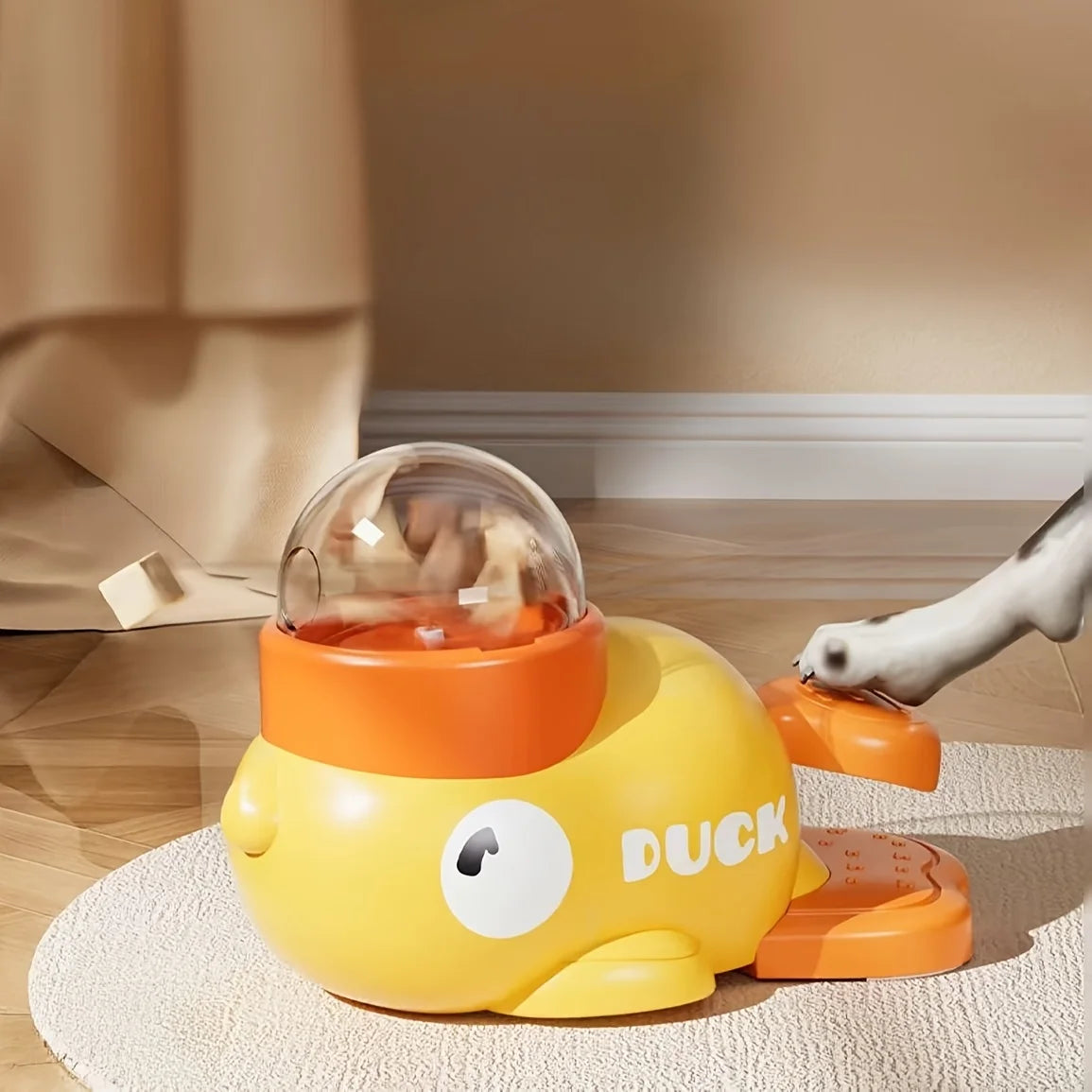Dog food Feeder Cartoon Duck Design Pet Snack Puzzle Feeder Anti-Slip Puppy Automatic Dog Cat Food Dispenser Toy