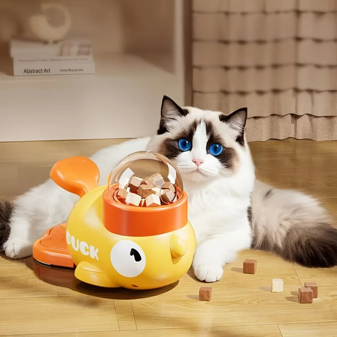 Dog food Feeder Cartoon Duck Design Pet Snack Puzzle Feeder Anti-Slip Puppy Automatic Dog Cat Food Dispenser Toy