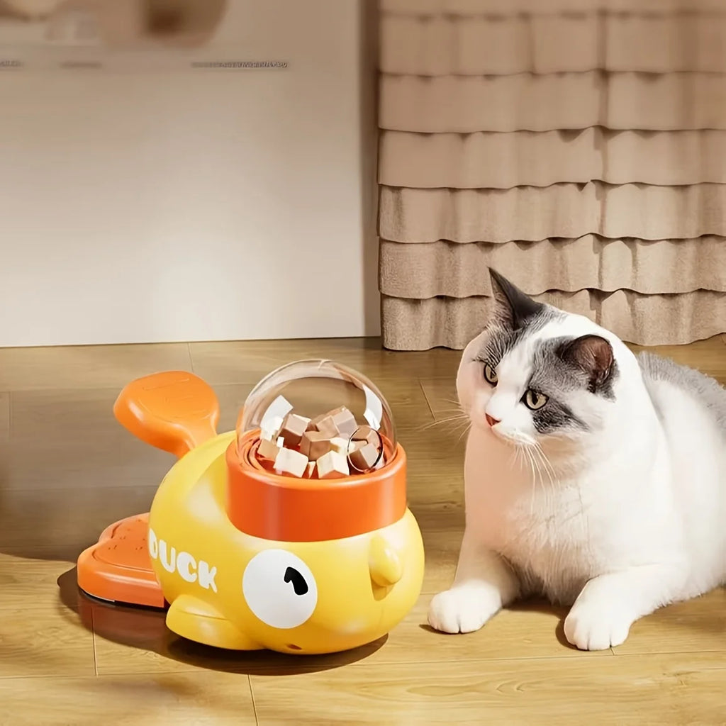 Dog food Feeder Cartoon Duck Design Pet Snack Puzzle Feeder Anti-Slip Puppy Automatic Dog Cat Food Dispenser Toy
