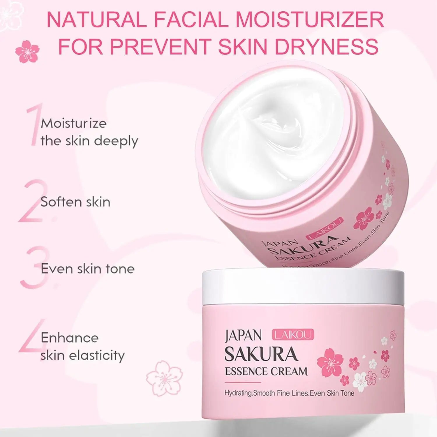 Sakura Skin Care Kit, 14pcs/set Moisturizing Facial Mask & Essence Face Cream & Eye Mask & Lip Mask, Skin Care Kit for Women
