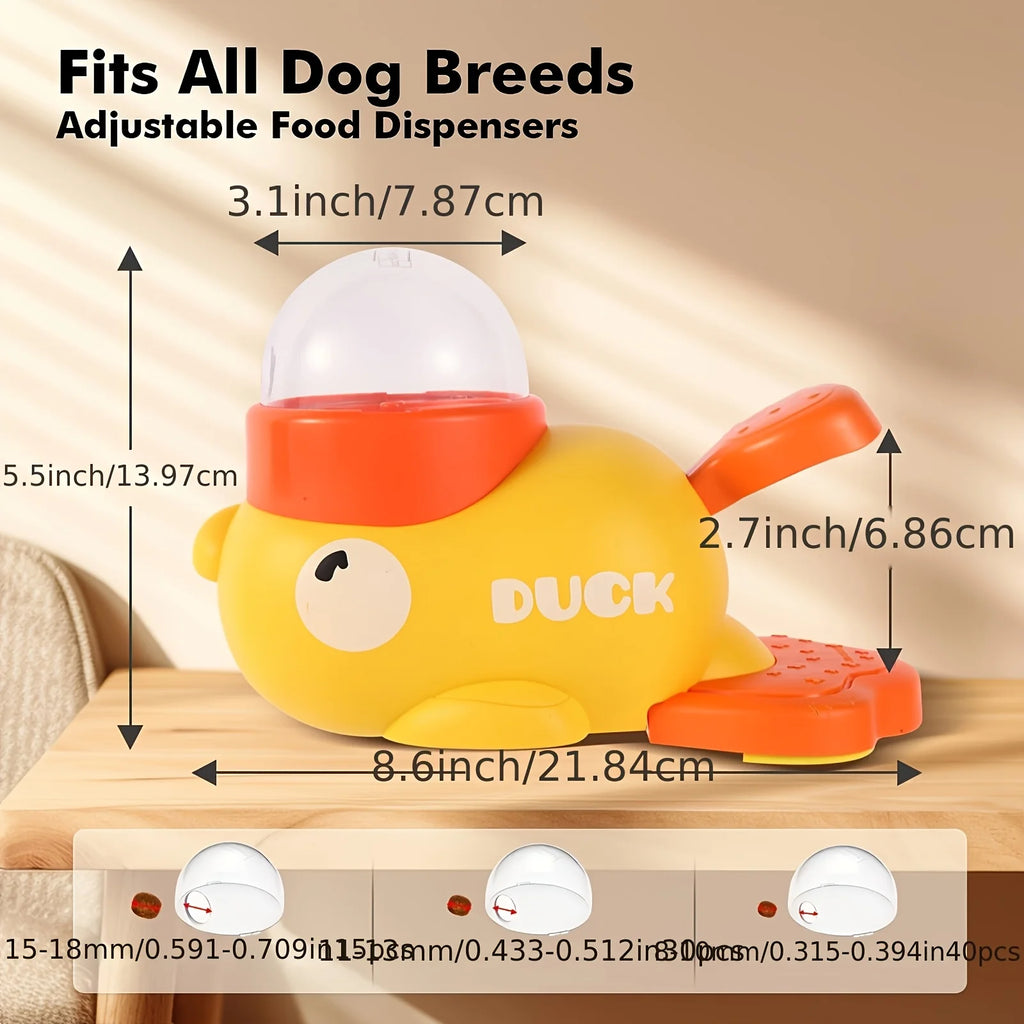 Dog food Feeder Cartoon Duck Design Pet Snack Puzzle Feeder Anti-Slip Puppy Automatic Dog Cat Food Dispenser Toy