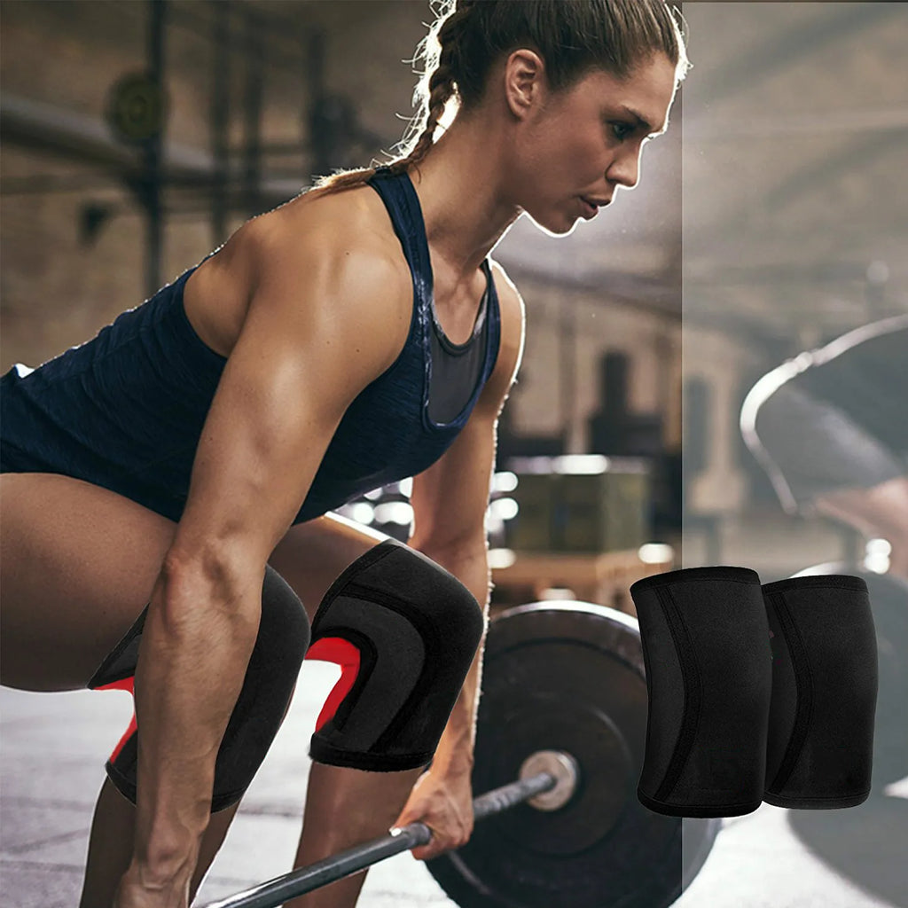 7MM Knee Sleeves Support  Injury Recovery - Neoprene Knee Brace Knee Support for Squats, Running & Gym Workout