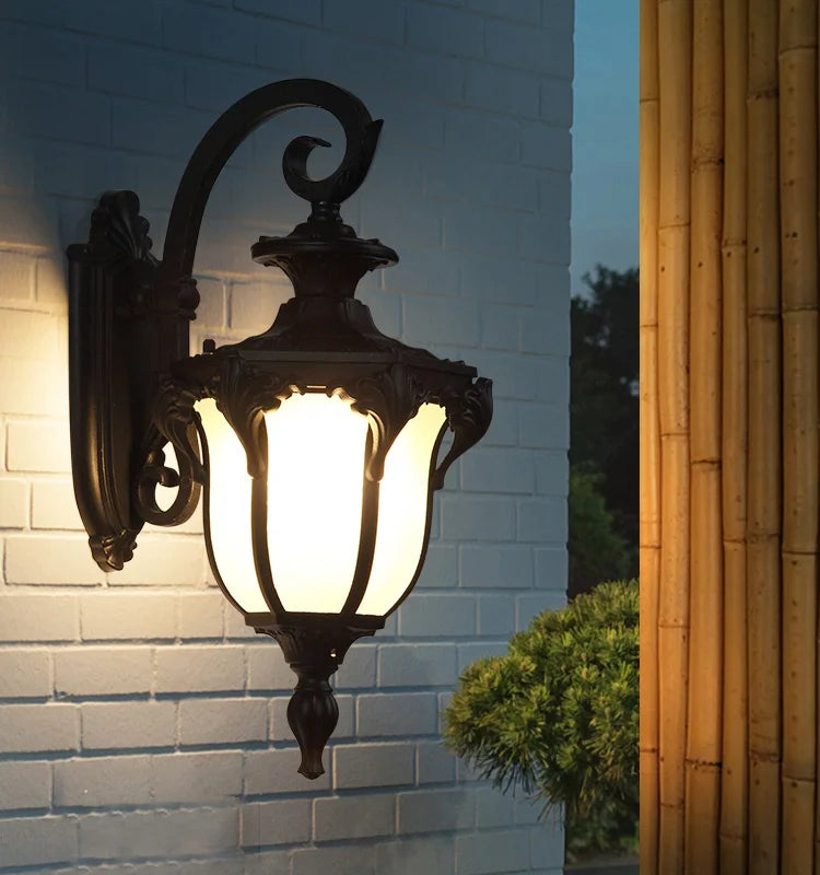 European Style Retro LED Wall Light  Waterproof Garden Outdoor Sconce Lamp Vintage Porch Lamp E27 Lighting