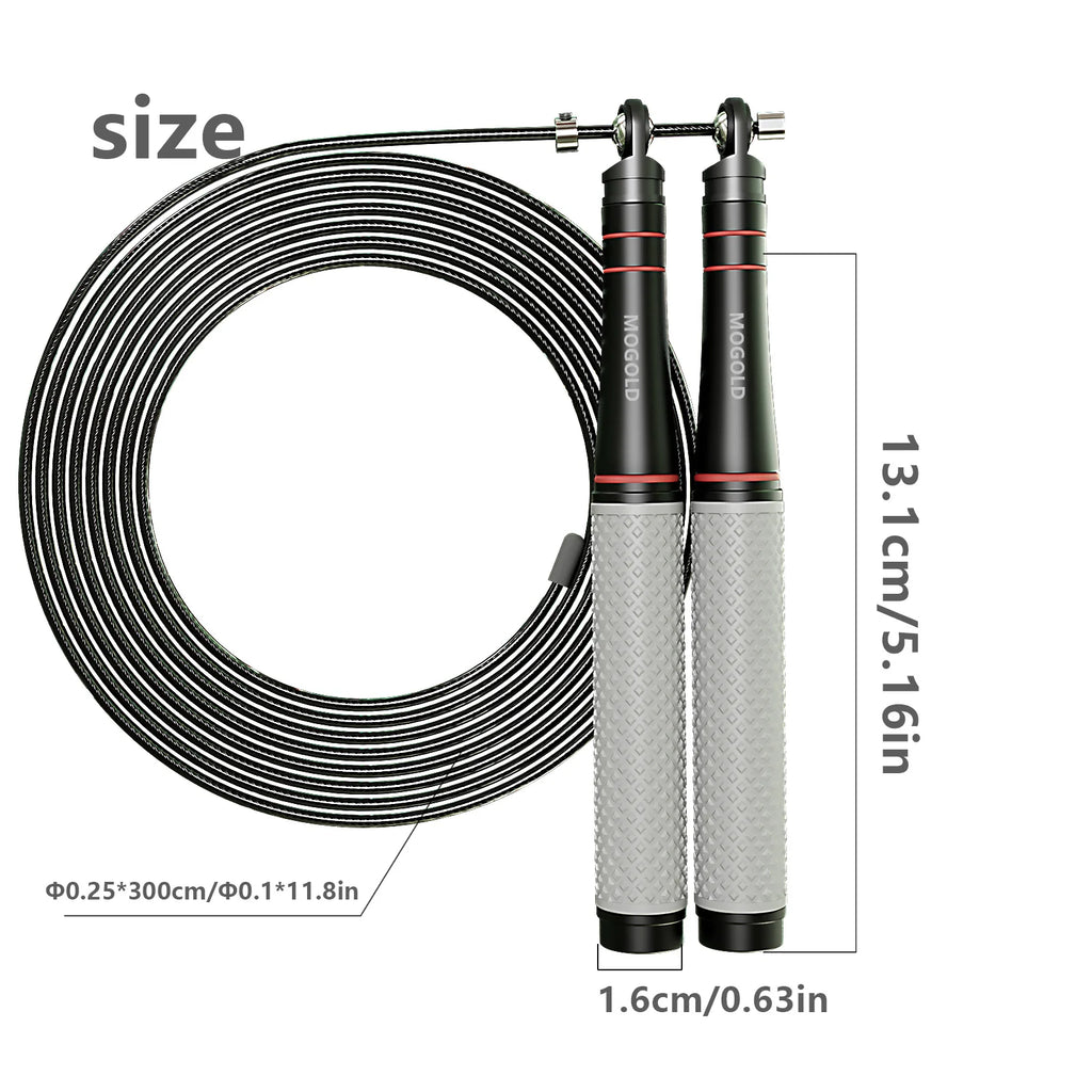 Speed Jump Rope, Heavy-Duty Adjustable Rope, Lightweight Design, Smooth Ball Bearing Rotation, Suitable for CrossFit Training