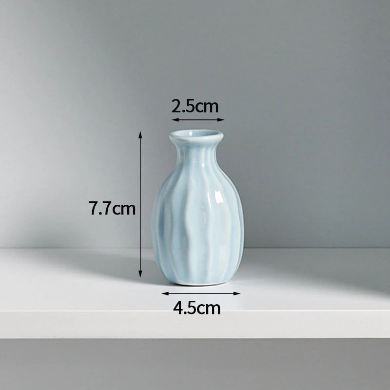 Modern Nordic Style Ceramic Vases Simple Pot Flower Arrangement for Home Office Desktop Living Room Decoration Jarrones Nordicos