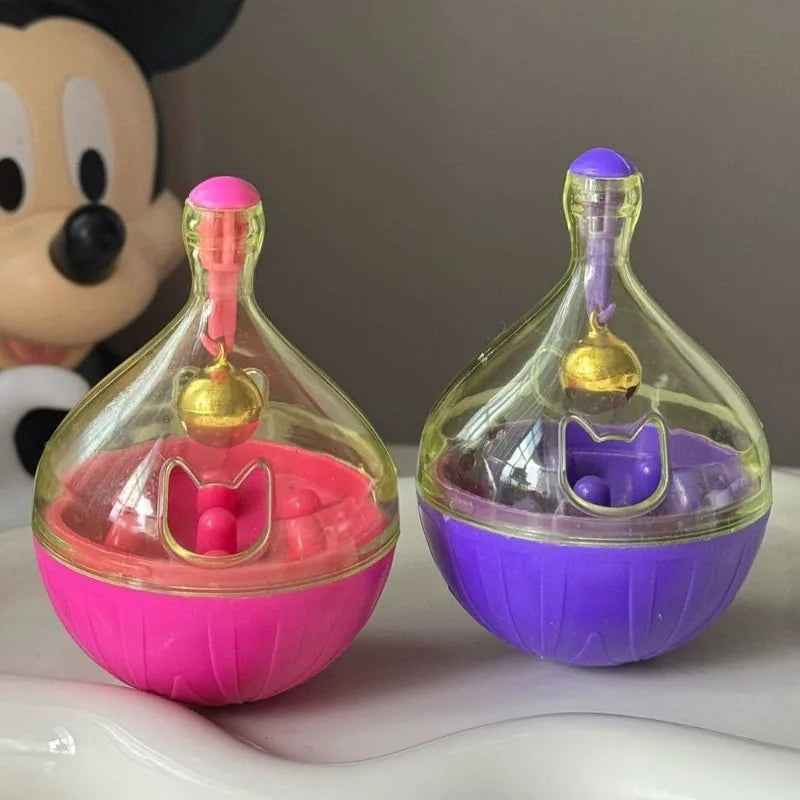 1 PC Parrot Bird Hamster Tumbler Toy Treat Dispenser Bell Foraging Puzzle Feeder Enrichment Boredom Relief Interactive Ball Toys