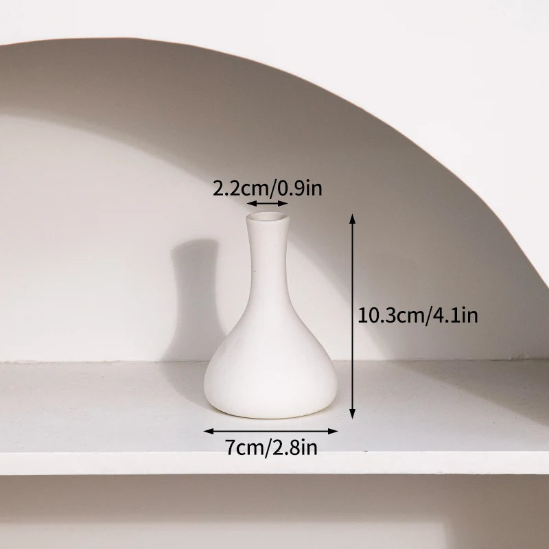 Modern Nordic Style Ceramic Vases Simple Pot Flower Arrangement for Home Office Desktop Living Room Decoration Jarrones Nordicos