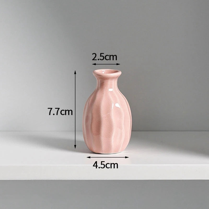 Modern Nordic Style Ceramic Vases Simple Pot Flower Arrangement for Home Office Desktop Living Room Decoration Jarrones Nordicos