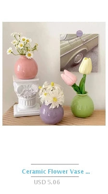 Modern Nordic Style Ceramic Vases Simple Pot Flower Arrangement for Home Office Desktop Living Room Decoration Jarrones Nordicos