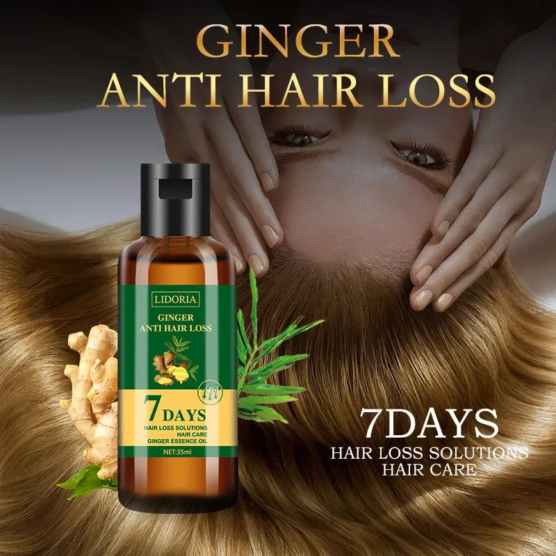 Ginger Hair Growth Essential Oil Anti-loss Hair Regrowth Serum Fast Growth Prevent Baldness Treatment Alopecia Hair Care Product