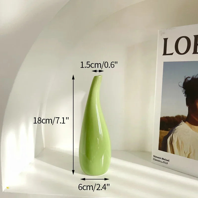 Modern Nordic Style Ceramic Vases Simple Pot Flower Arrangement for Home Office Desktop Living Room Decoration Jarrones Nordicos