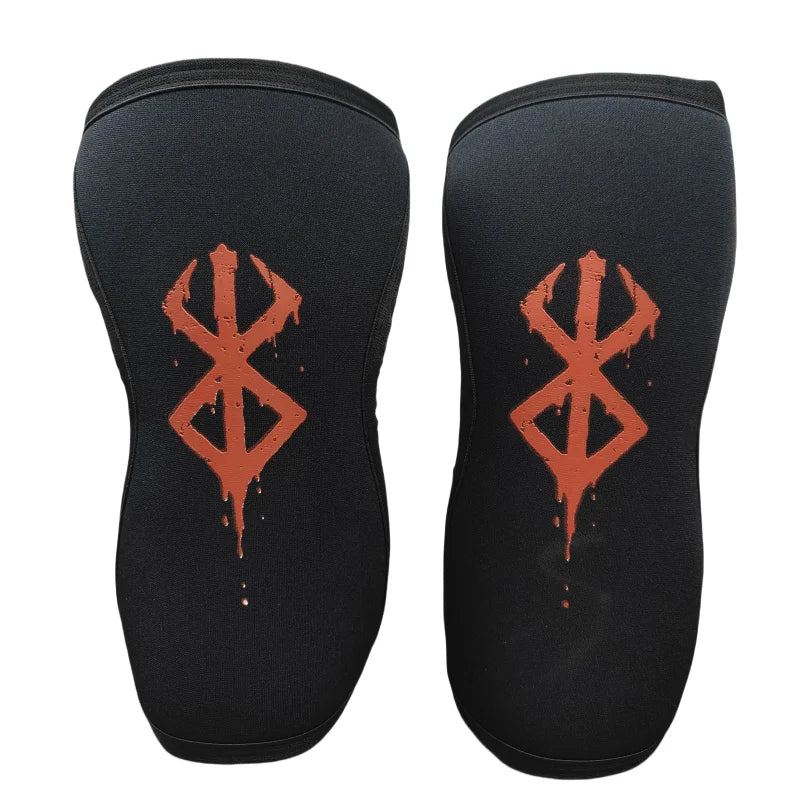 1 Pair Strength Knee Sleeves 7mm Neoprene Compression Knee Brace Support for Weightlifting, Powerlifting, Squat for Women & Men