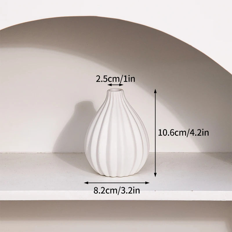 Modern Nordic Style Ceramic Vases Simple Pot Flower Arrangement for Home Office Desktop Living Room Decoration Jarrones Nordicos