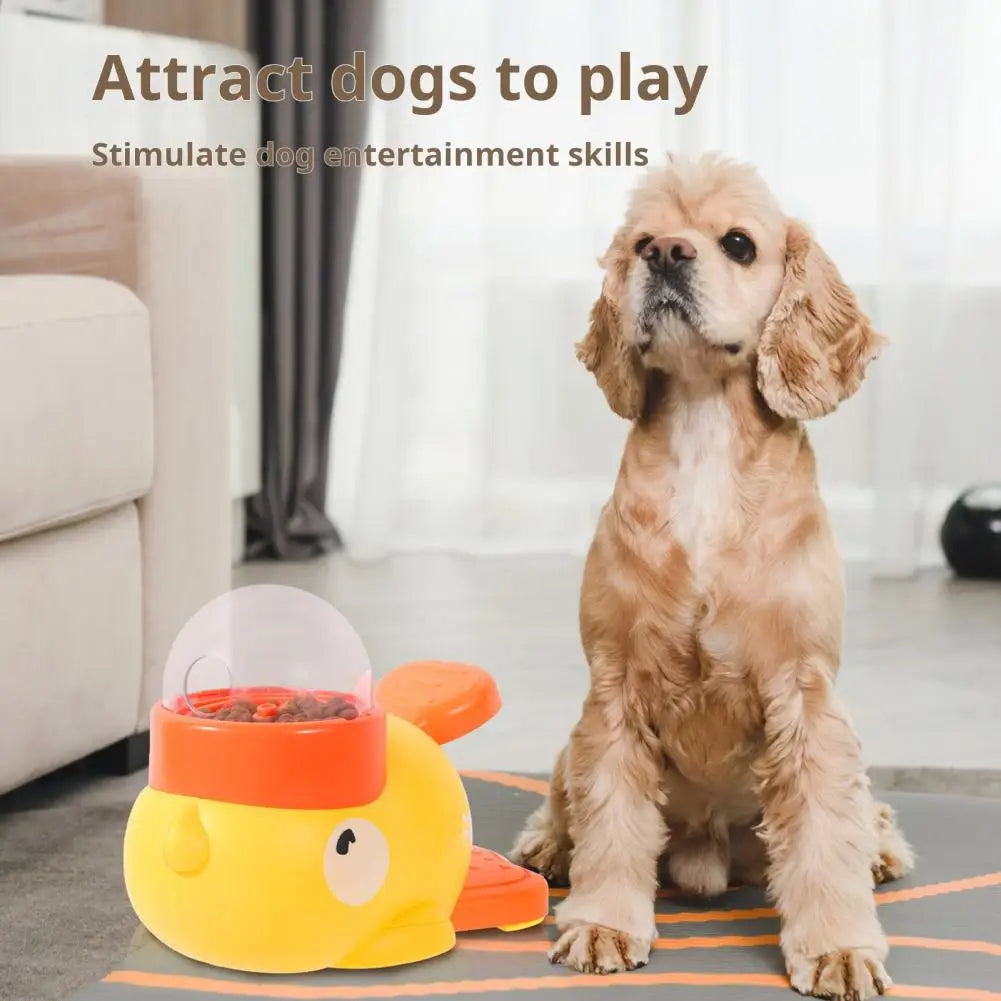 Dog food Feeder Cartoon Duck Design Pet Snack Puzzle Feeder Anti-Slip Puppy Automatic Dog Cat Food Dispenser Toy