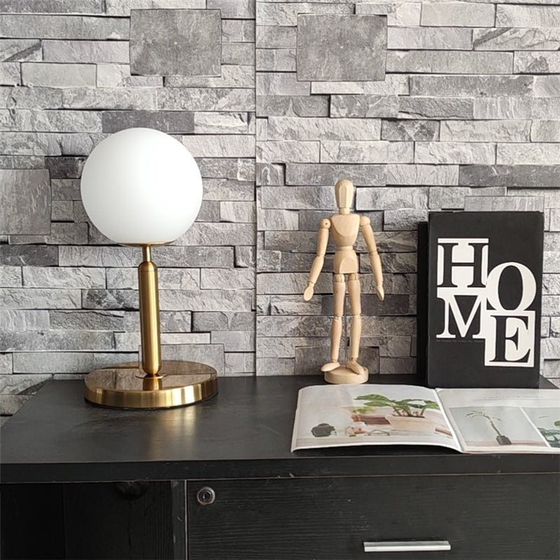 Modern Table Lamps Nordic Bedroom Bedside Creative Glass Ball Decorative Table Lights LED Simple Study Desk Light Send E27 Bulb