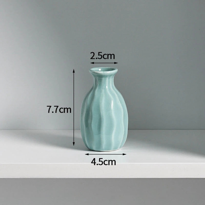 Modern Nordic Style Ceramic Vases Simple Pot Flower Arrangement for Home Office Desktop Living Room Decoration Jarrones Nordicos