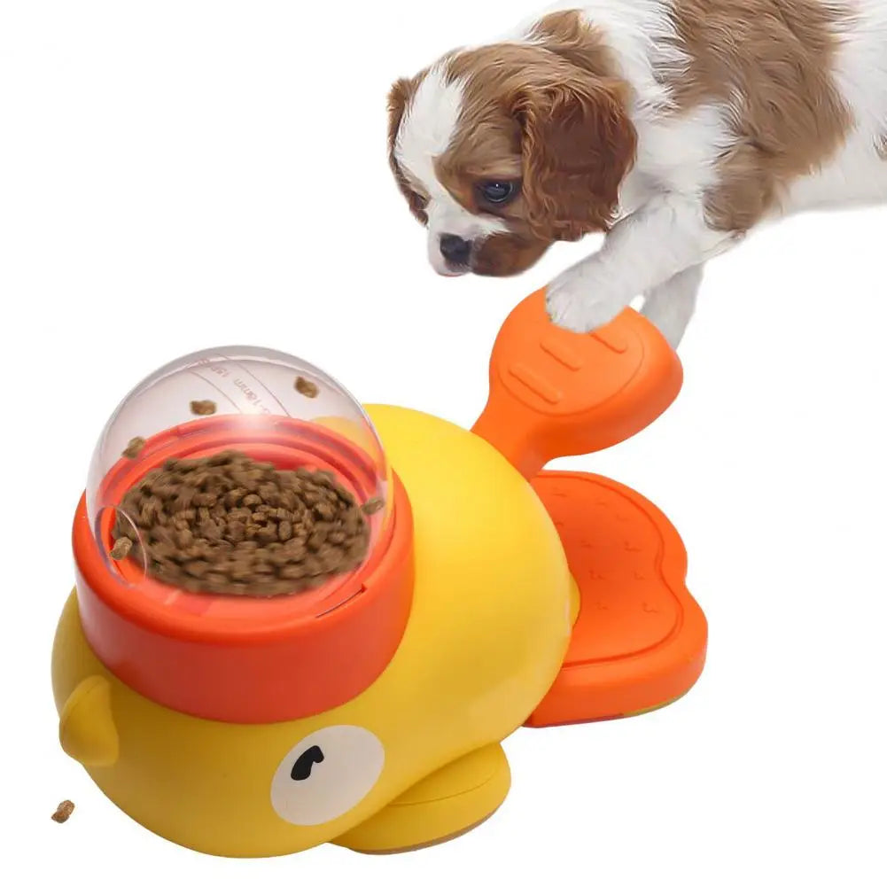 Dog food Feeder Cartoon Duck Design Pet Snack Puzzle Feeder Anti-Slip Puppy Automatic Dog Cat Food Dispenser Toy