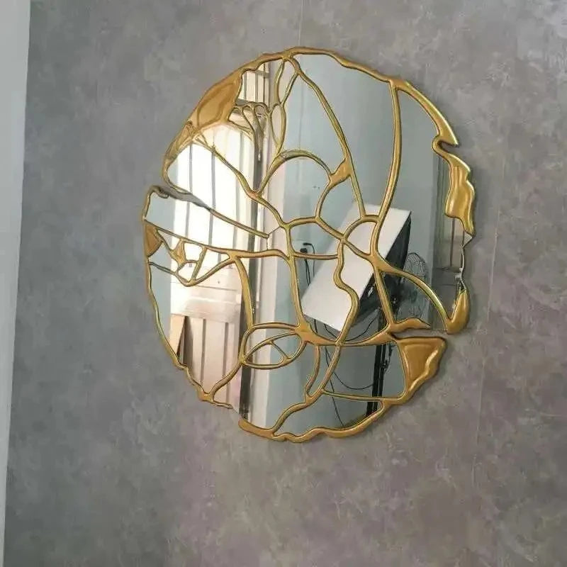 Nordic Luxury Decorative Mirrors Wall Creative Minimalist Decorative Mirrors Irregular Spigel Living Room Decoration WZ50DM