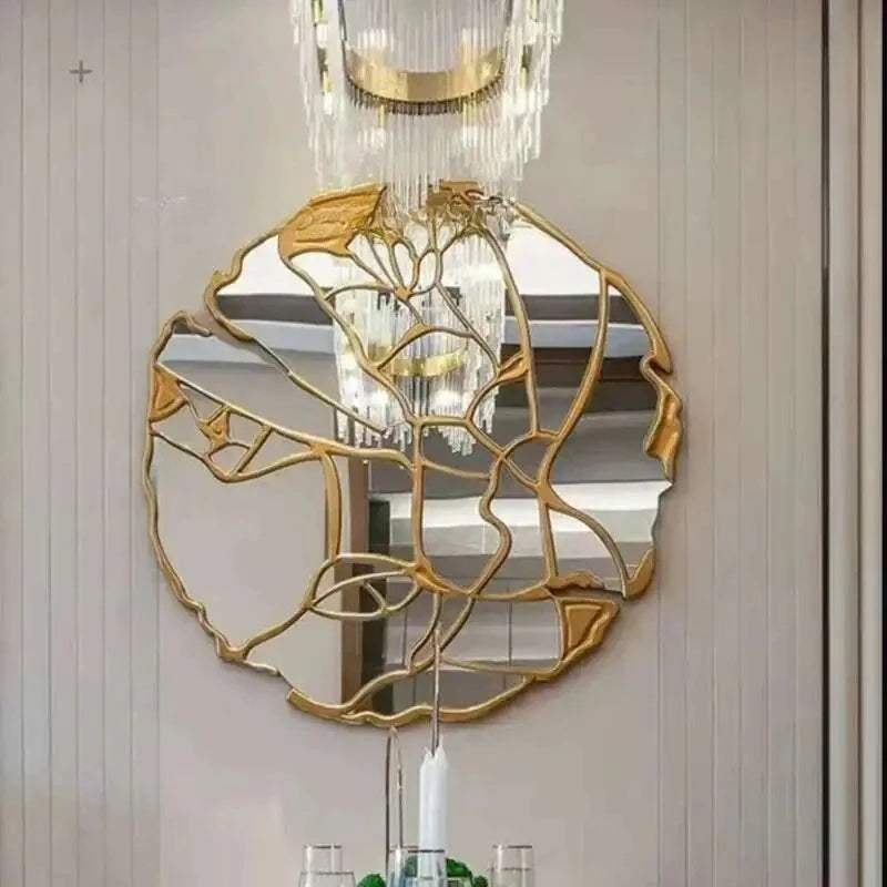 Nordic Luxury Decorative Mirrors Wall Creative Minimalist Decorative Mirrors Irregular Spigel Living Room Decoration WZ50DM
