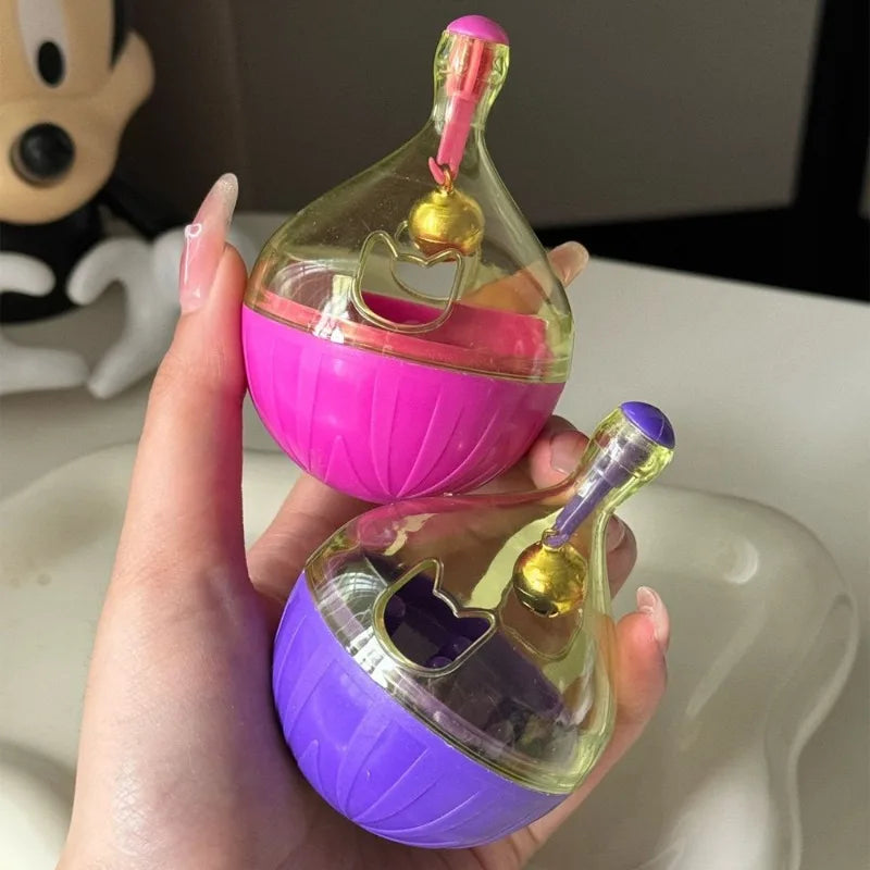 1 PC Parrot Bird Hamster Tumbler Toy Treat Dispenser Bell Foraging Puzzle Feeder Enrichment Boredom Relief Interactive Ball Toys