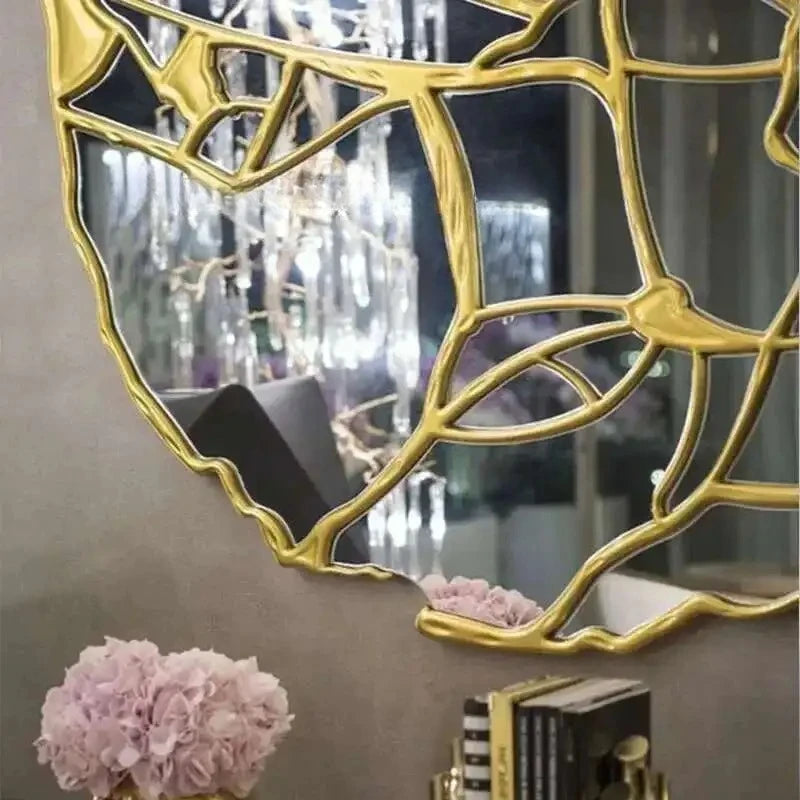 Nordic Luxury Decorative Mirrors Wall Creative Minimalist Decorative Mirrors Irregular Spigel Living Room Decoration WZ50DM