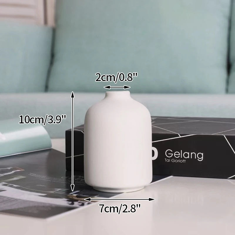 Modern Nordic Style Ceramic Vases Simple Pot Flower Arrangement for Home Office Desktop Living Room Decoration Jarrones Nordicos