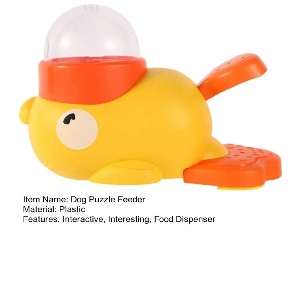 Dog food Feeder Cartoon Duck Design Pet Snack Puzzle Feeder Anti-Slip Puppy Automatic Dog Cat Food Dispenser Toy