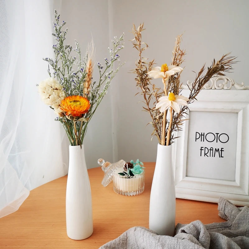 Modern Nordic Style Ceramic Vases Simple Pot Flower Arrangement for Home Office Desktop Living Room Decoration Jarrones Nordicos