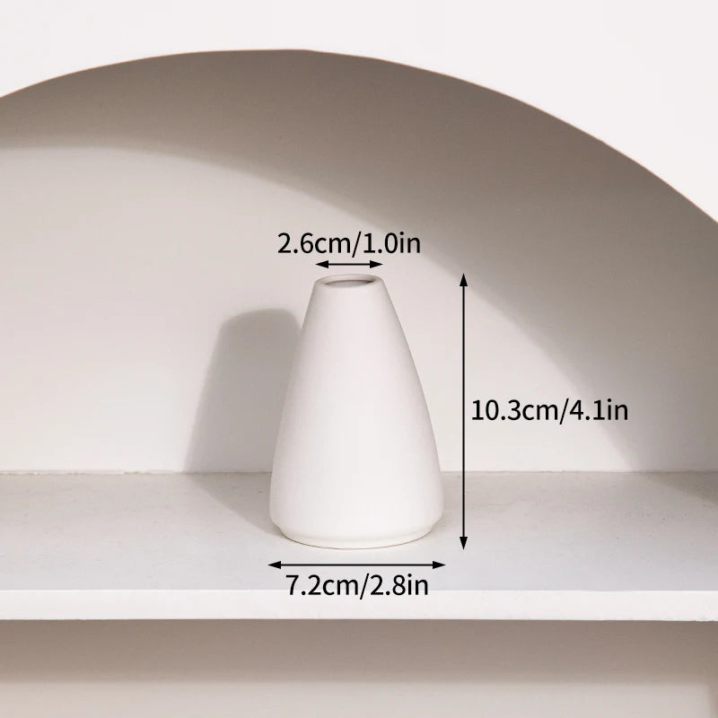 Modern Nordic Style Ceramic Vases Simple Pot Flower Arrangement for Home Office Desktop Living Room Decoration Jarrones Nordicos