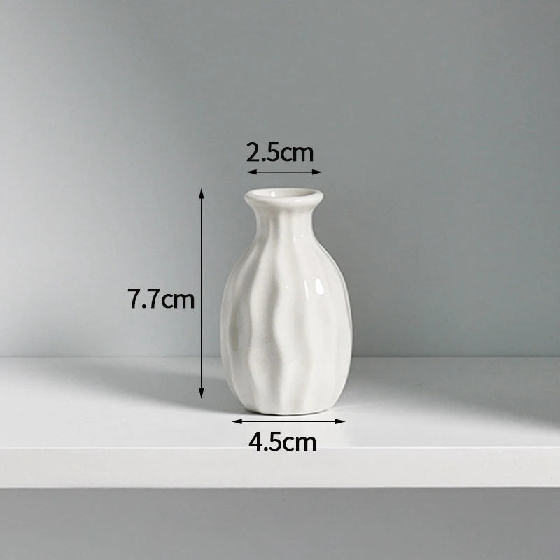 Modern Nordic Style Ceramic Vases Simple Pot Flower Arrangement for Home Office Desktop Living Room Decoration Jarrones Nordicos