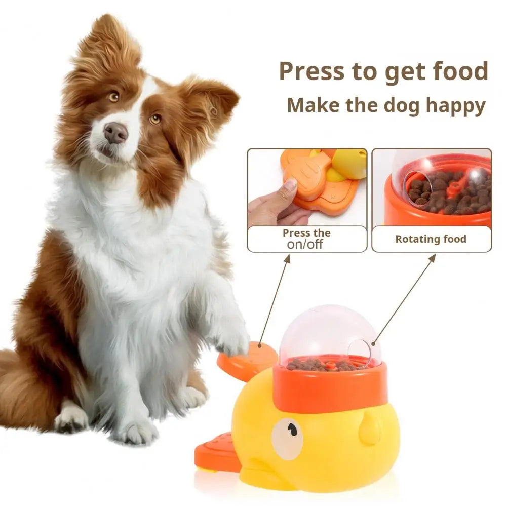 Dog food Feeder Cartoon Duck Design Pet Snack Puzzle Feeder Anti-Slip Puppy Automatic Dog Cat Food Dispenser Toy