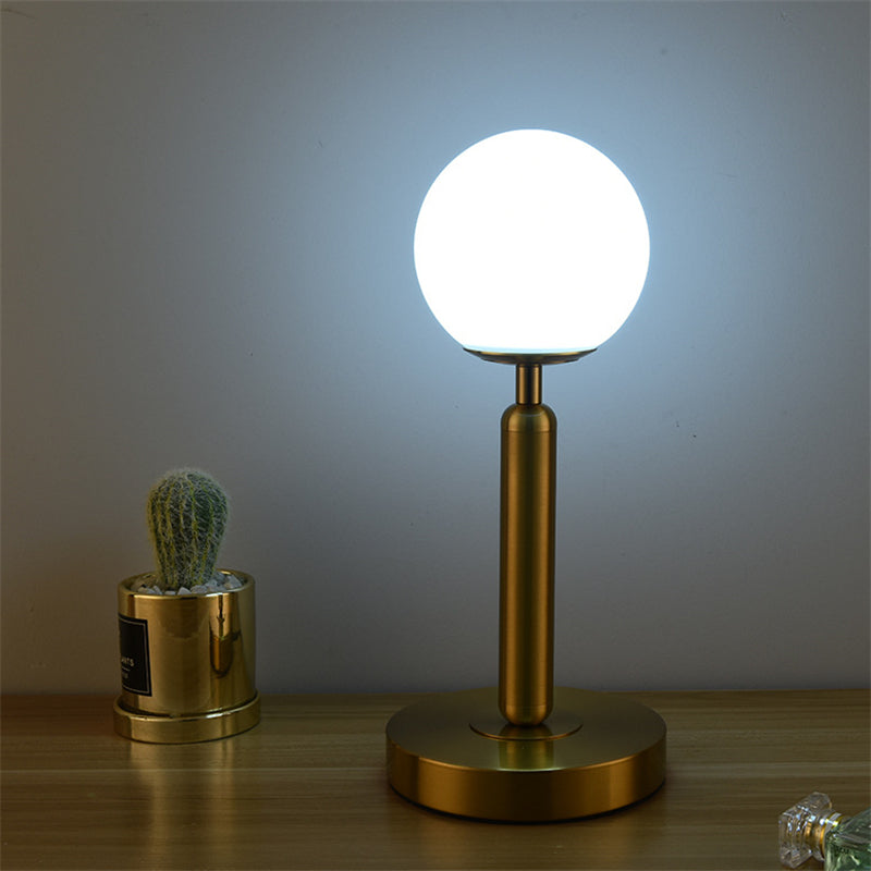 Modern Table Lamps Nordic Bedroom Bedside Creative Glass Ball Decorative Table Lights LED Simple Study Desk Light Send E27 Bulb