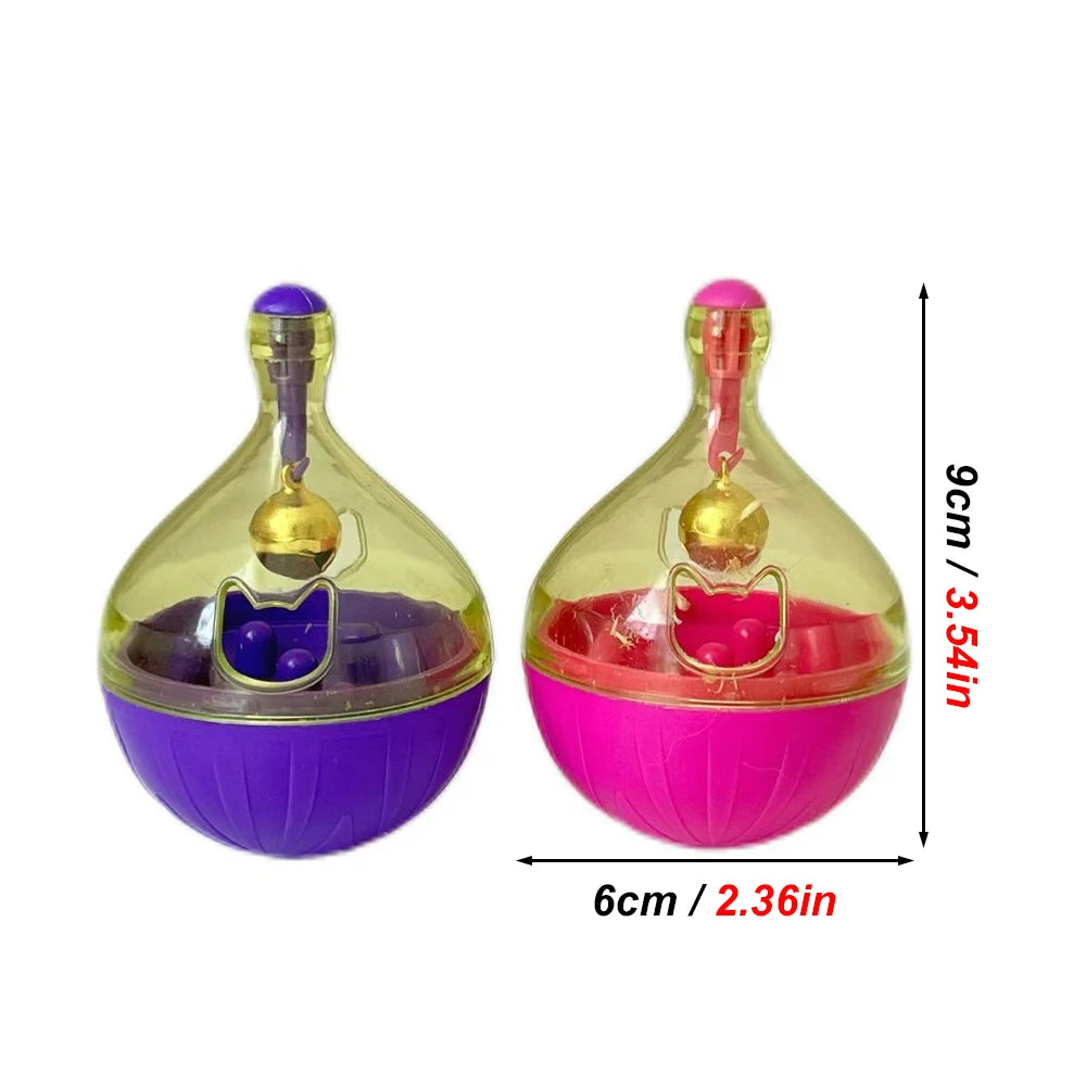 1 PC Parrot Bird Hamster Tumbler Toy Treat Dispenser Bell Foraging Puzzle Feeder Enrichment Boredom Relief Interactive Ball Toys