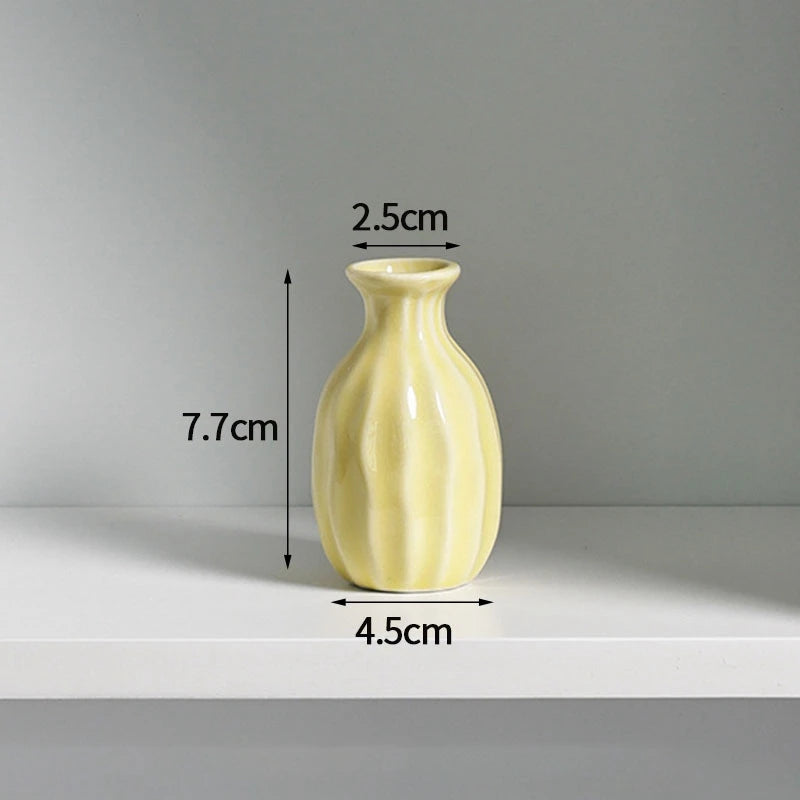 Modern Nordic Style Ceramic Vases Simple Pot Flower Arrangement for Home Office Desktop Living Room Decoration Jarrones Nordicos