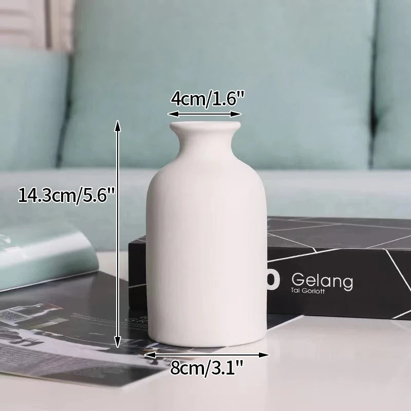 Modern Nordic Style Ceramic Vases Simple Pot Flower Arrangement for Home Office Desktop Living Room Decoration Jarrones Nordicos