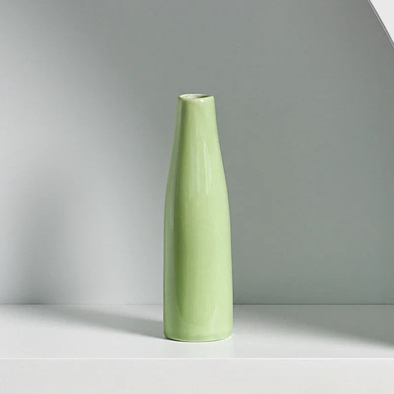 Modern Nordic Style Ceramic Vases Simple Pot Flower Arrangement for Home Office Desktop Living Room Decoration Jarrones Nordicos