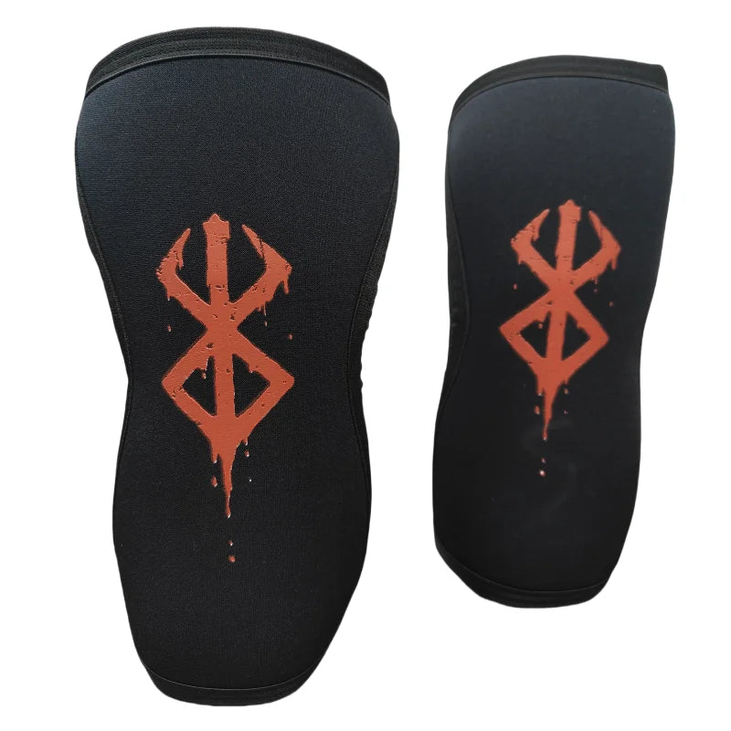 1 Pair Strength Knee Sleeves 7mm Neoprene Compression Knee Brace Support for Weightlifting, Powerlifting, Squat for Women & Men