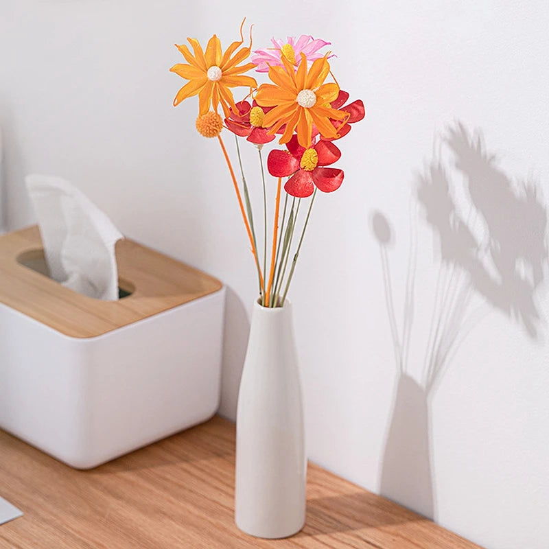 Modern Nordic Style Ceramic Vases Simple Pot Flower Arrangement for Home Office Desktop Living Room Decoration Jarrones Nordicos
