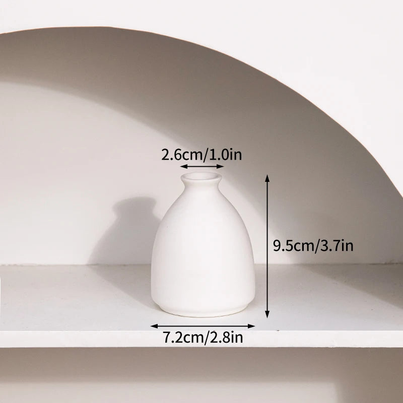 Modern Nordic Style Ceramic Vases Simple Pot Flower Arrangement for Home Office Desktop Living Room Decoration Jarrones Nordicos