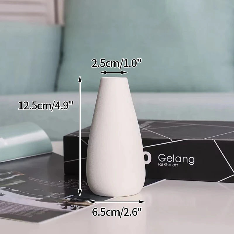 Modern Nordic Style Ceramic Vases Simple Pot Flower Arrangement for Home Office Desktop Living Room Decoration Jarrones Nordicos