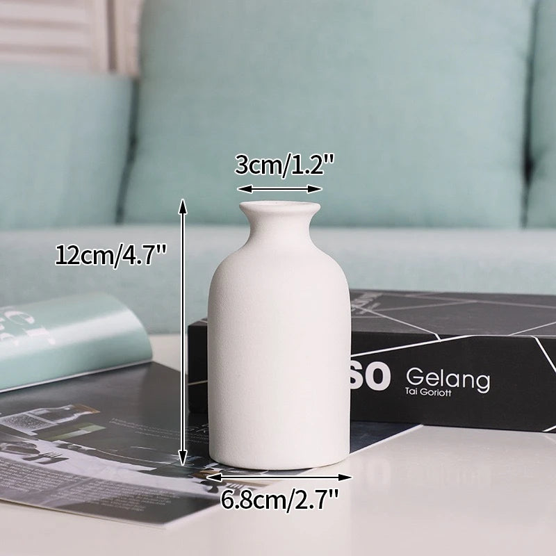 Modern Nordic Style Ceramic Vases Simple Pot Flower Arrangement for Home Office Desktop Living Room Decoration Jarrones Nordicos