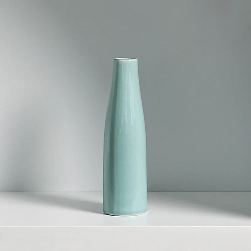 Modern Nordic Style Ceramic Vases Simple Pot Flower Arrangement for Home Office Desktop Living Room Decoration Jarrones Nordicos