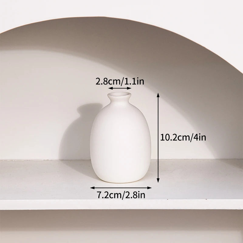 Modern Nordic Style Ceramic Vases Simple Pot Flower Arrangement for Home Office Desktop Living Room Decoration Jarrones Nordicos