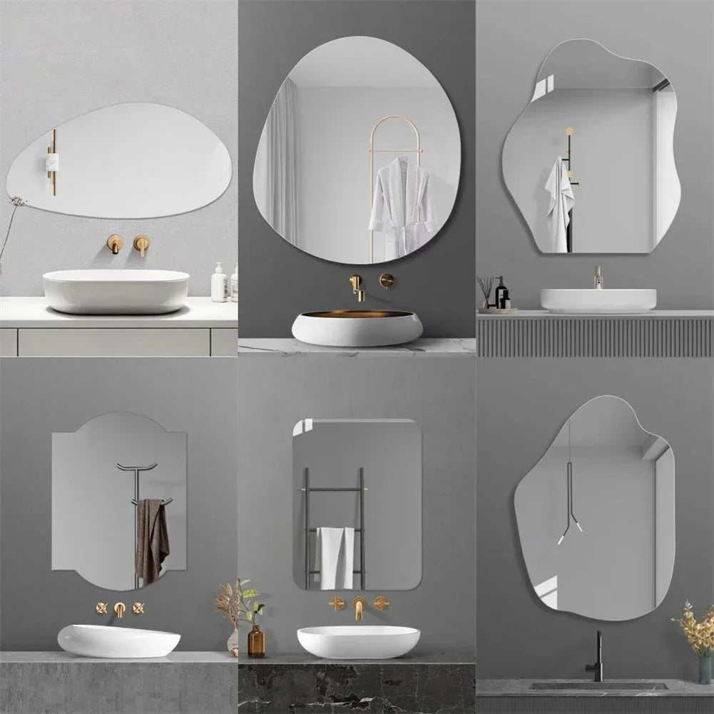 Irregular Mirror Wall Decorative Mirrors For Dressing Table Bedroom Living Room Glass Mirror Living Room Decor