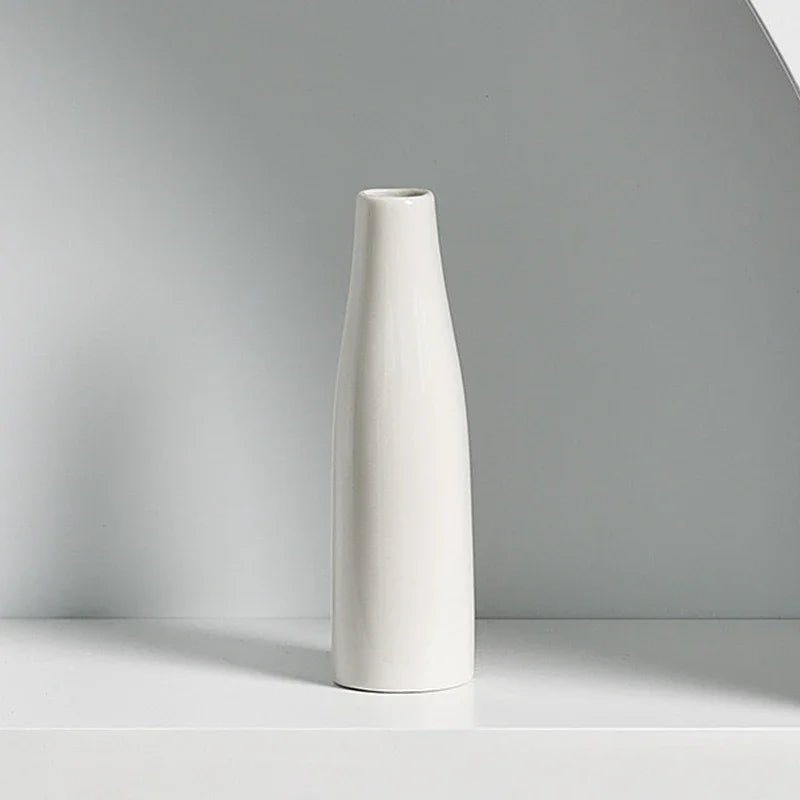 Modern Nordic Style Ceramic Vases Simple Pot Flower Arrangement for Home Office Desktop Living Room Decoration Jarrones Nordicos