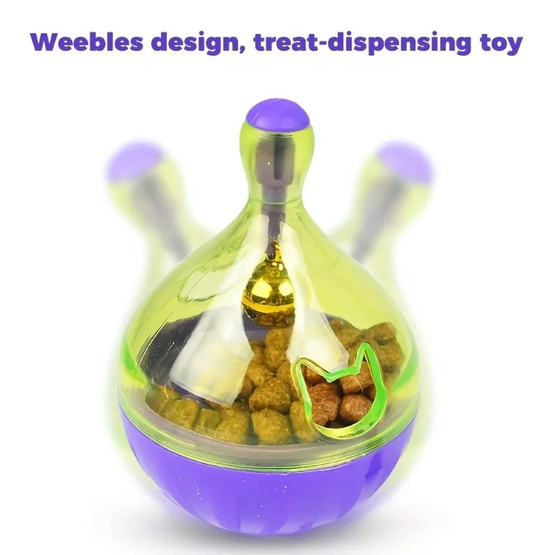 1 PC Parrot Bird Hamster Tumbler Toy Treat Dispenser Bell Foraging Puzzle Feeder Enrichment Boredom Relief Interactive Ball Toys