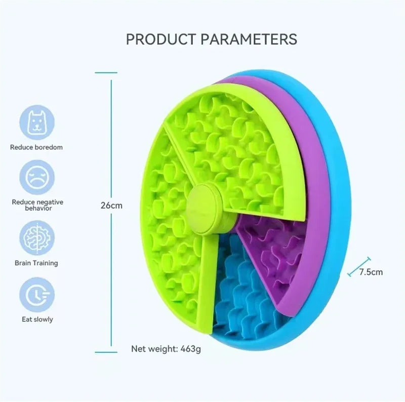 Dog Puzzle Slow Feeder Interactive Dog Puzzle Game 3 Layers Detachable Slow Eating Dog Bowl Anti-anxiety Dog Feeder Bowl